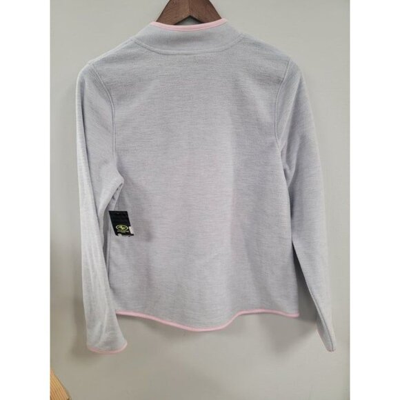 Girls XXL 16/18 Gray & Pink Quarter-Zip Pullover Sweater - Picture 2 of 2